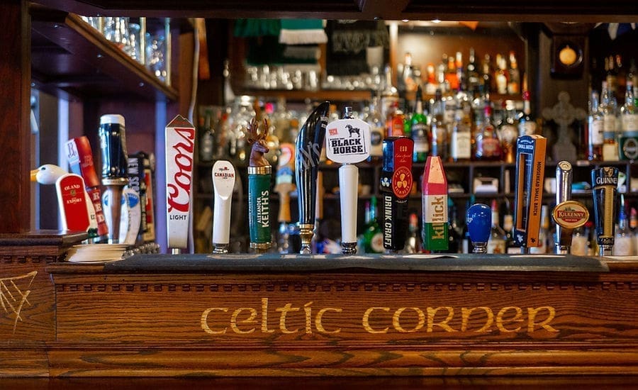 The bar at Celtic Corner Public House 