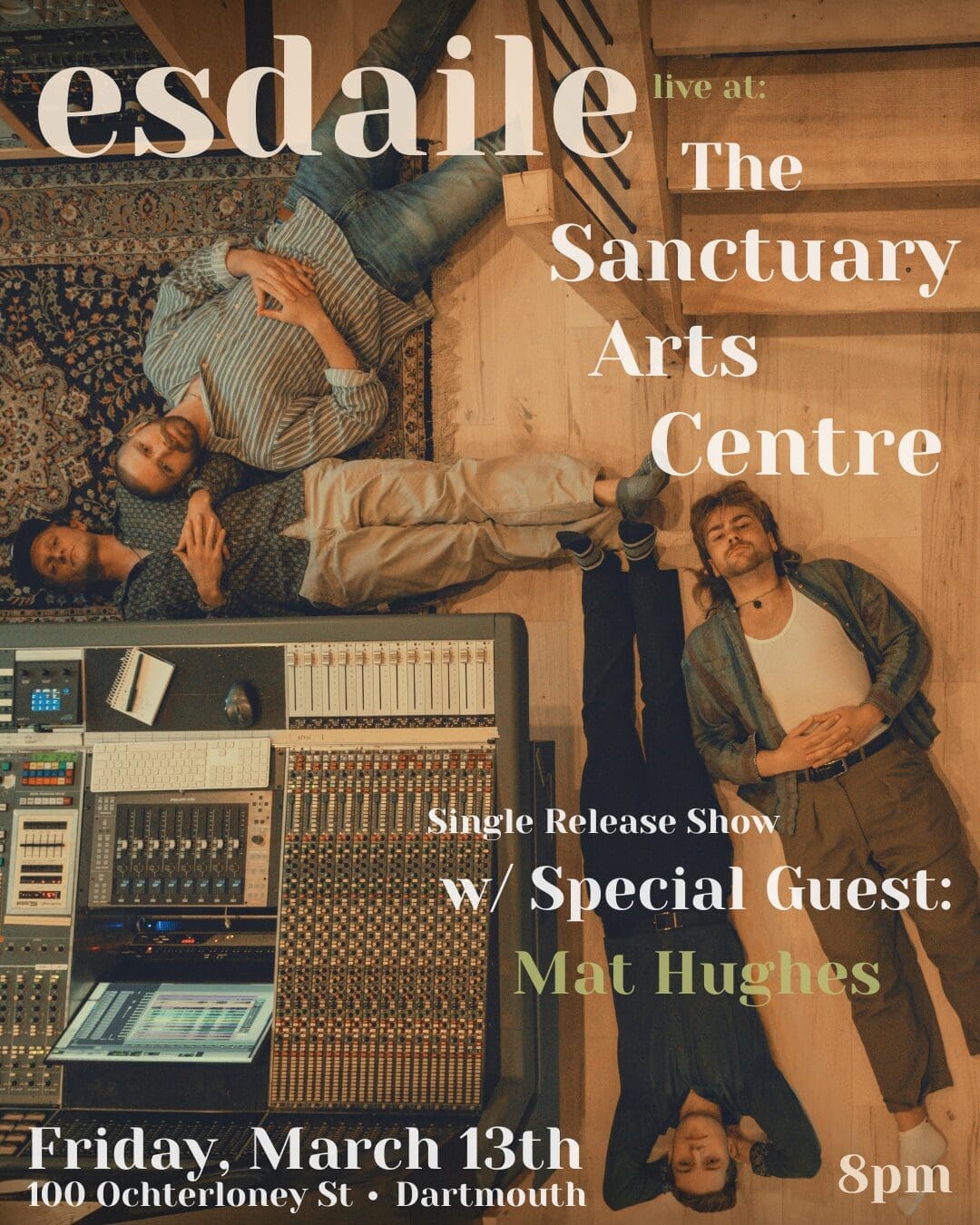 Esdaile and Mat Hughes performing live at The Sanctuary Arts Centre in Dartmouth